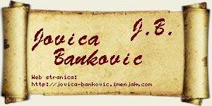 Jovica Banković vizit kartica